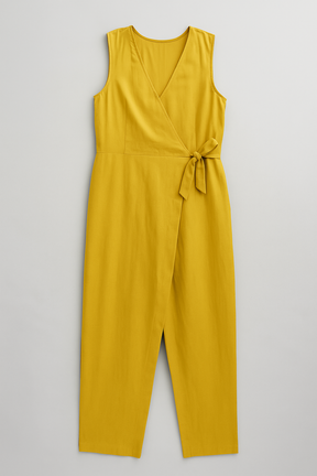 Jumpsuit : Jumpsuit Dames Zonder Mouwen - Rood in Geel van Pantino