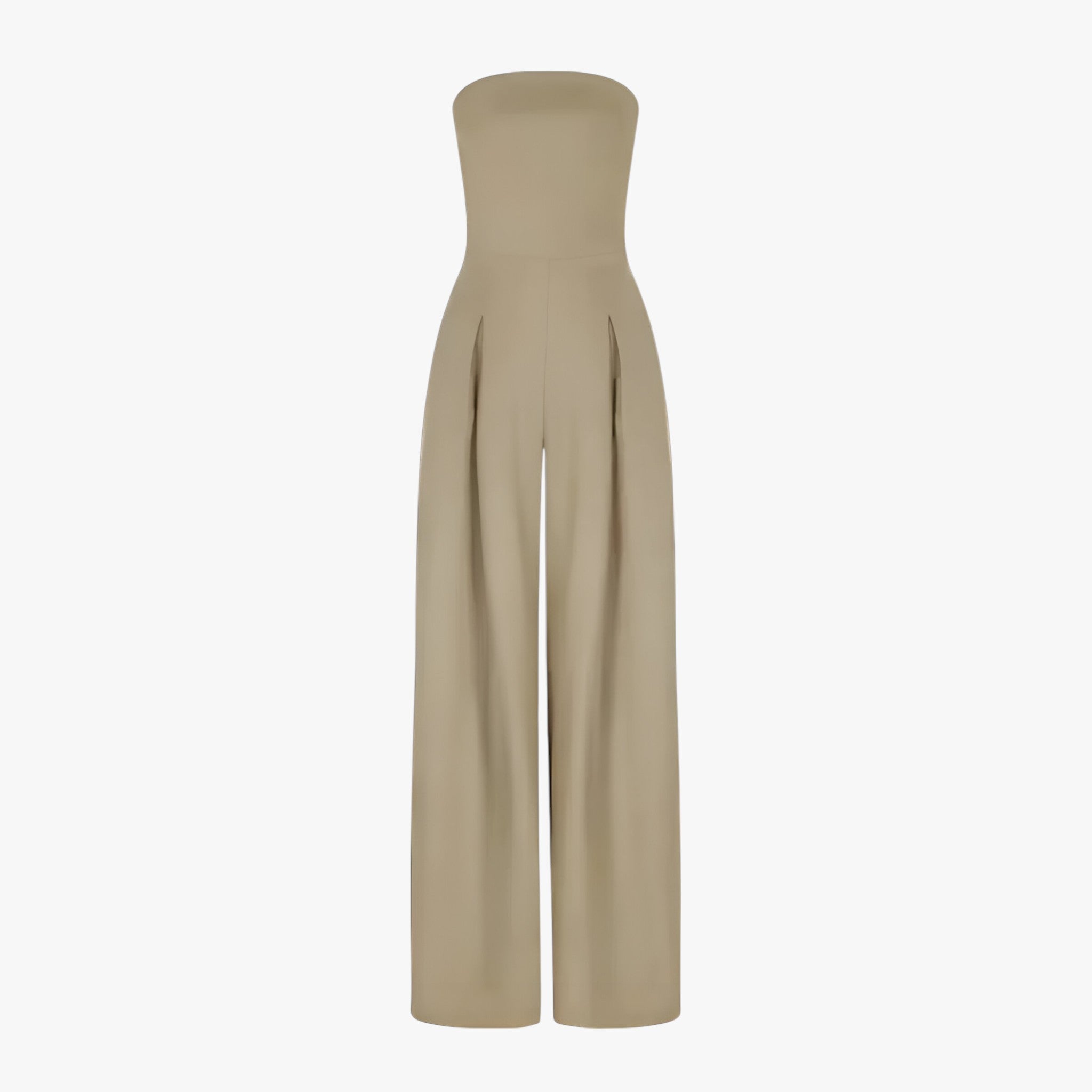 Jumpsuit : Jumpsuit met Ingebouwd Korset voor Dames - Donkerblauw in Beige van Pantino