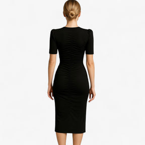 Dress : Midi Jurk Dames Wit - Met Spacco in van Pantino