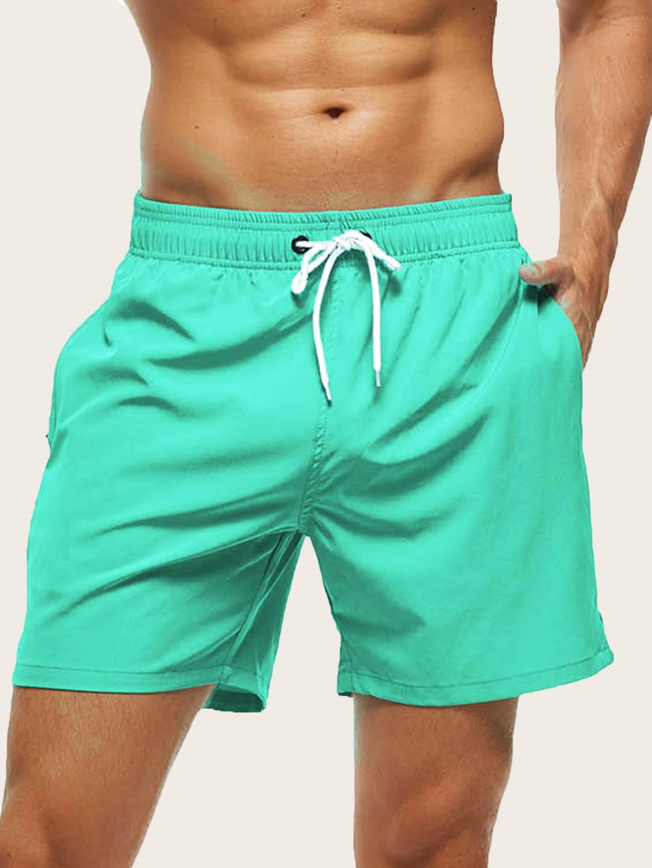 SS Heren Shorts : Zwembroek Heren | Sneldrogend & Flexibel Draagcomfort in Lichtgroen van Pantinoshop