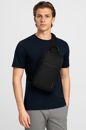 bags : Schoudertas Zwart - Bange Oxford - , voor Reizen en Dagelijks Gebruik in van Pantino