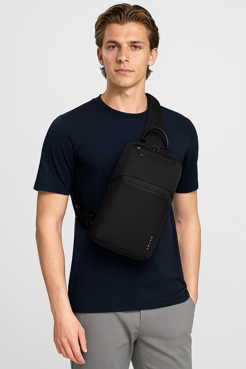 bags : Schoudertas Zwart - Bange Oxford - , voor Reizen en Dagelijks Gebruik in van Pantino