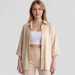 Women Set : Blouse Dames Zwart - Casual Zomer Set met en Broek in van Pantino