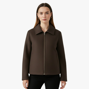 Damesjassen & -jacks : Winterjas Dames Donkerbruin - Vintage Wollen voor Koude Maanden in van Pantino