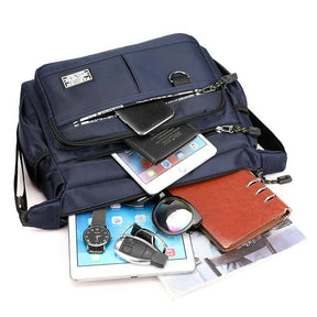 bags : Schoudertas Blauw - EasyCarry - Grote Capaciteit Crossbody in van Pantino