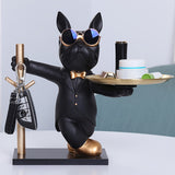 Figurine décorative bouledogue français - Noir
