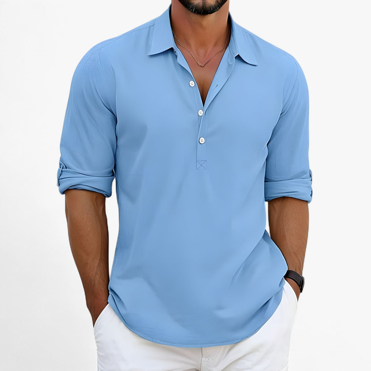 T-Shirt : Zomershirt Heren - Blauw in Blauw van Pantino