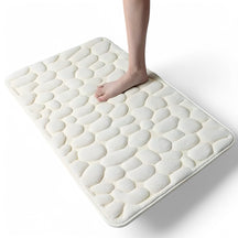 home & garden : Absorberende Badmat - Antislip Deurtapijt voor Badkamer en Toilet - Grijs in Wit van Pantino