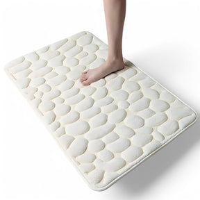 home & garden : Absorberende Badmat - Antislip Deurtapijt voor Badkamer en Toilet - Grijs in Wit van Pantino