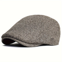 Newsboy Hat : Warme Newsboy Hoed, Cabbie Hoed, Gatsby Hoed Vintage - Zwart in Bruin van Pantino