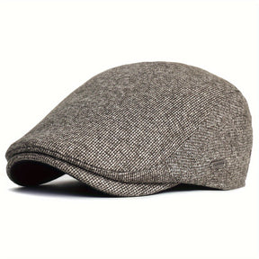 Newsboy Hat : Warme Newsboy Hoed, Cabbie Hoed, Gatsby Hoed Vintage - Zwart in Bruin van Pantino