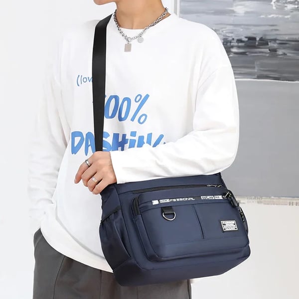 bags : Schoudertas Blauw - EasyCarry - Grote Capaciteit Crossbody in van Pantino