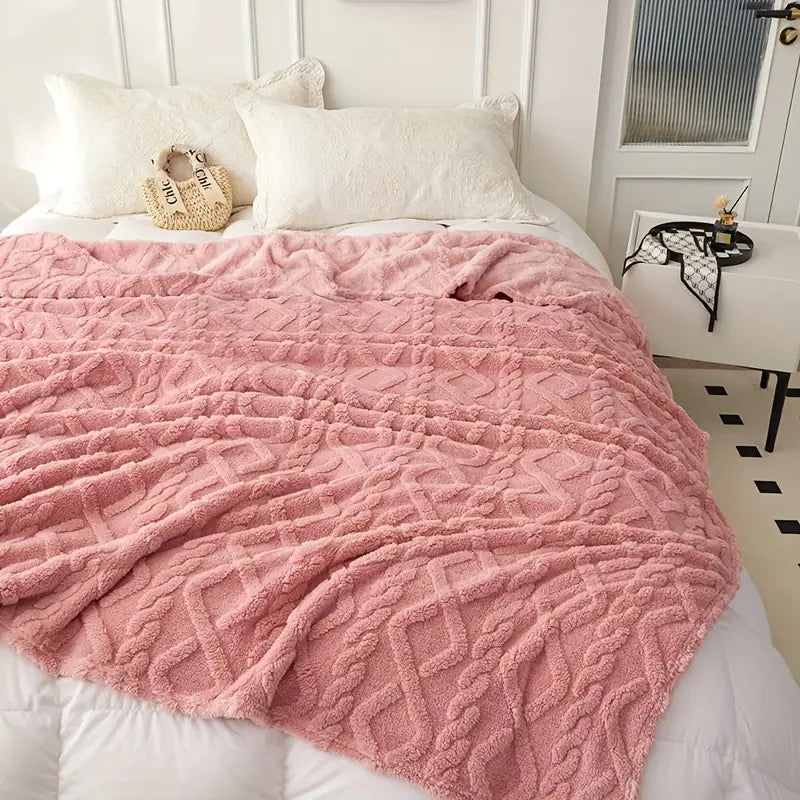 home & garden : FleeceBlanket - Warme Deken van Reistextiel Fleece - Grijs in van Pantino