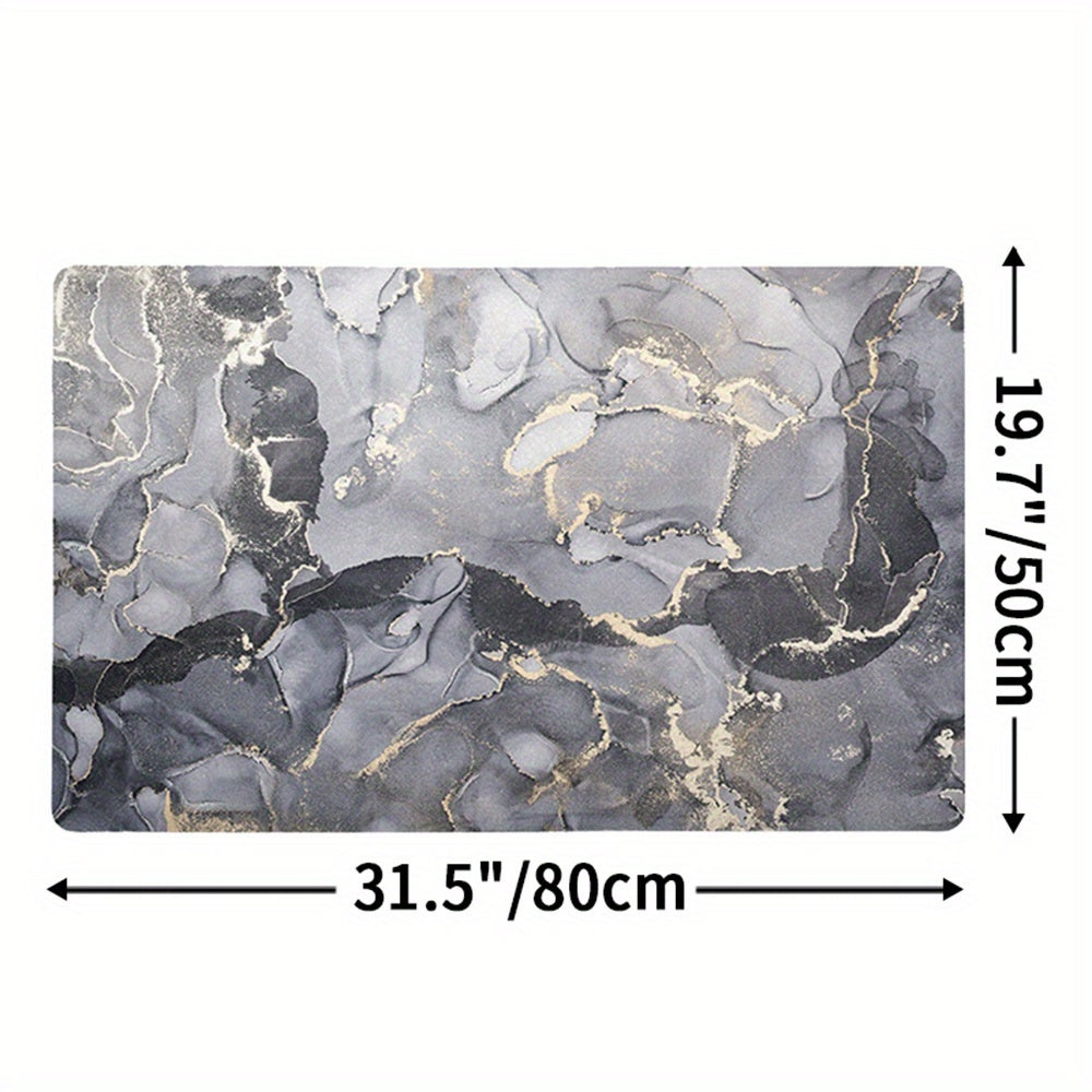 home & garden : Antislipmat Marmerpatroon - Marble - Donkergrijs in Marble - Donkergrijs 50*80 cm van Pantino
