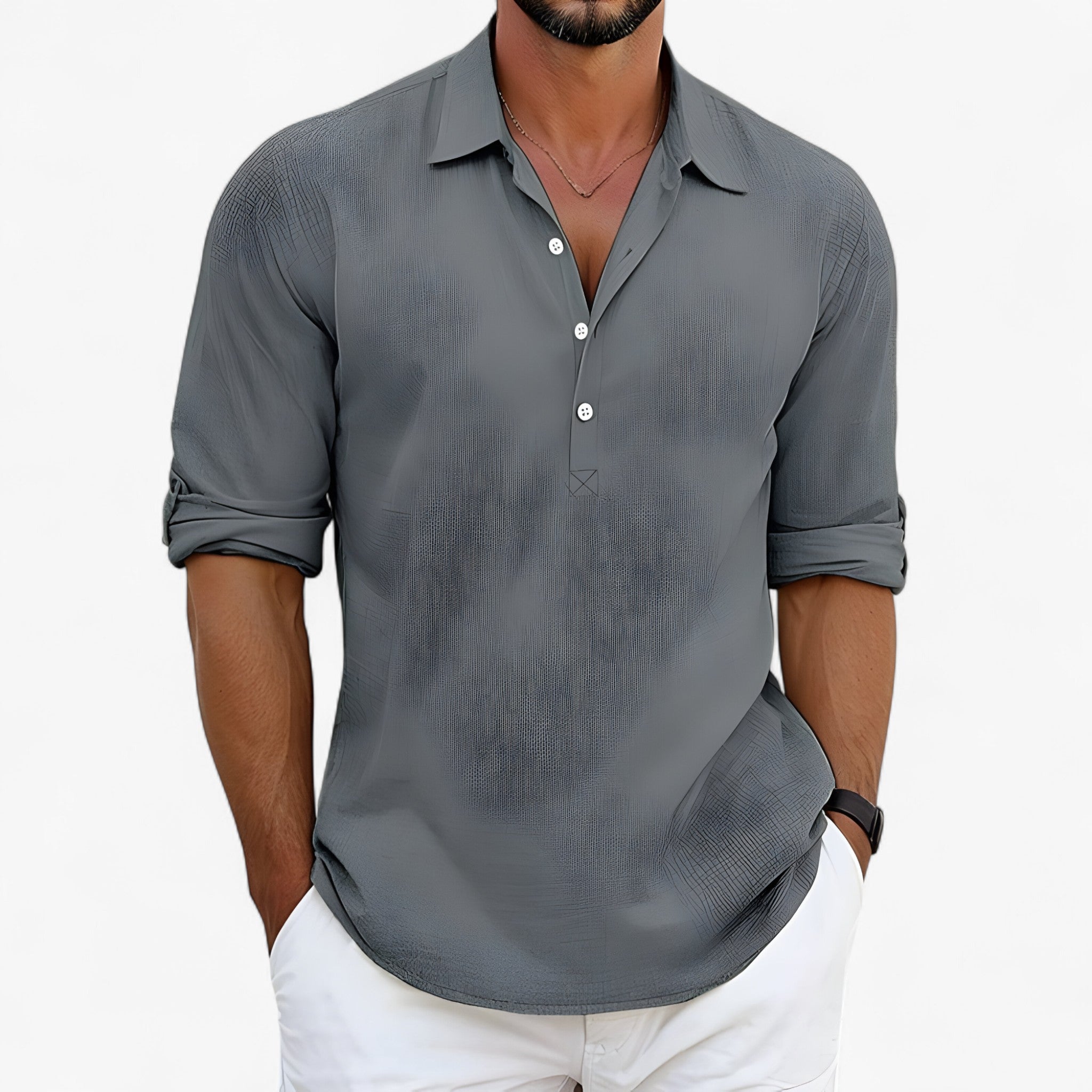 T-Shirt : Zomershirt Heren - Blauw in Grijs van Pantino
