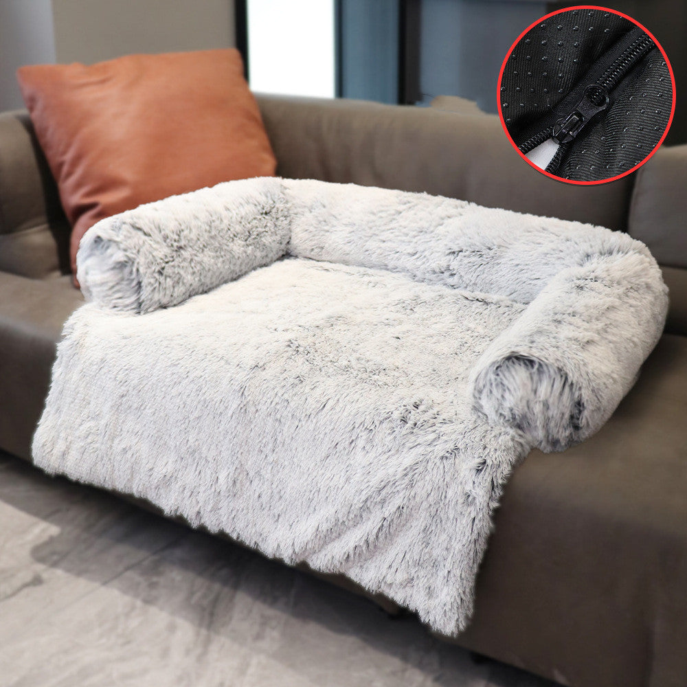 pets : Pluizig Hondenbed Grijs - Bank Bescherming Comfortabel - Pluche in Grijs van Pantino