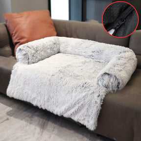 pets : Pluizig Hondenbed Grijs - Bank Bescherming Comfortabel - Pluche in Grijs van Pantino