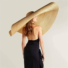 Sun Hat : Gele Dames Stro Zonnehoed met Brede Rand – Stijlvol & Beschermend voor Zomer & Strand in Khaki One size van Pantino