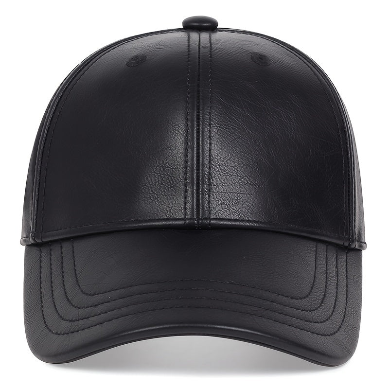 Baseball Cap : PU-Leren Baseballpet voor Heren, Ideale Keuze Geschenken Leer - Zwart in van Pantino