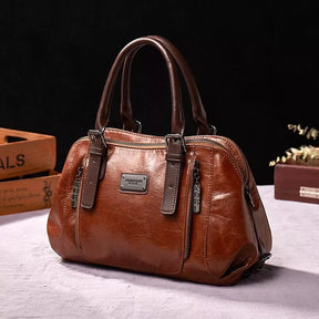 bags : Handtas Rood - Elegante Vintage in Bruin van Pantino