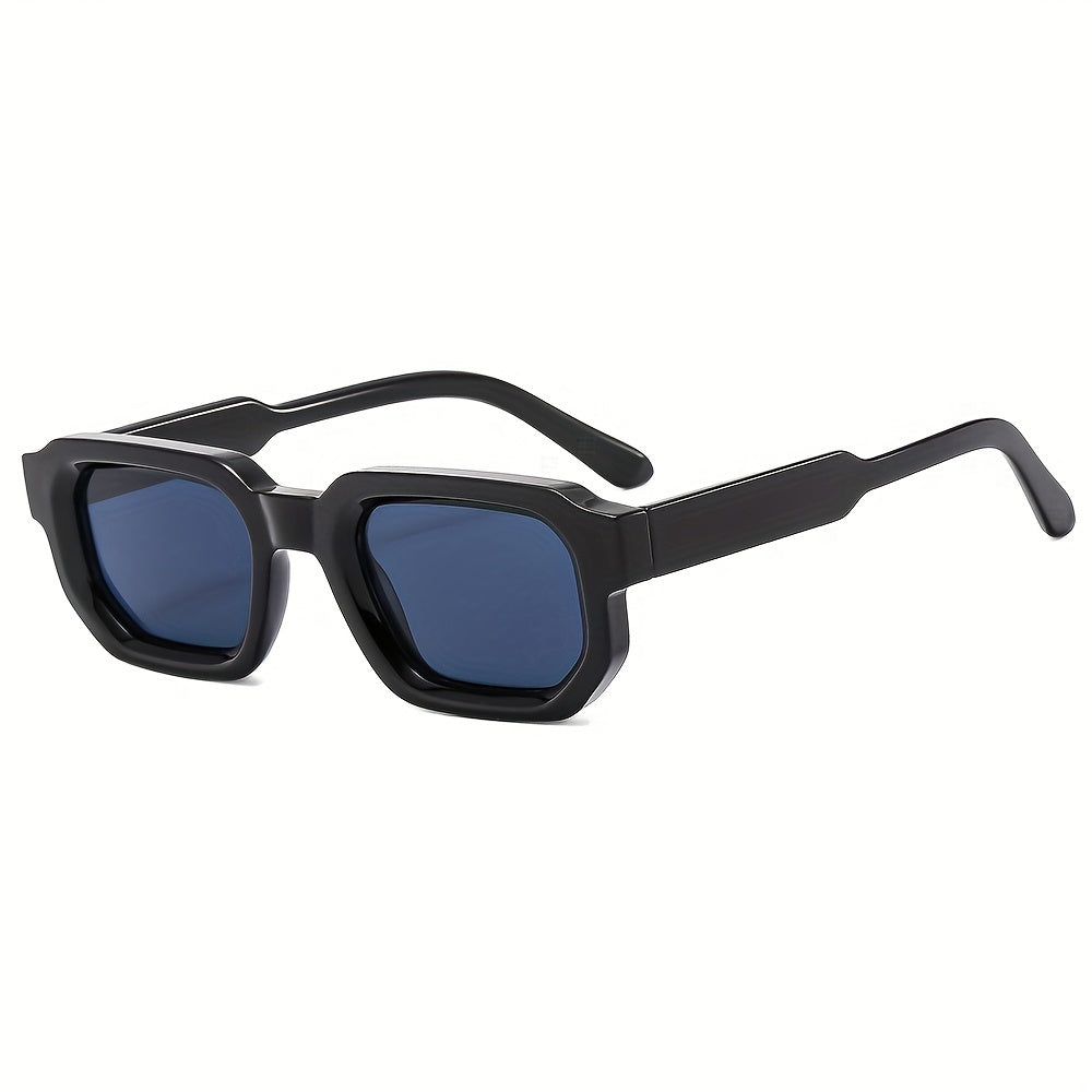 Sunglasses : Zonnebril Heren Zwart - Men 1pc Nieuwe Retro met Vierkant Frame voor Vintage in Zwart montuur grijze lens van Pantino