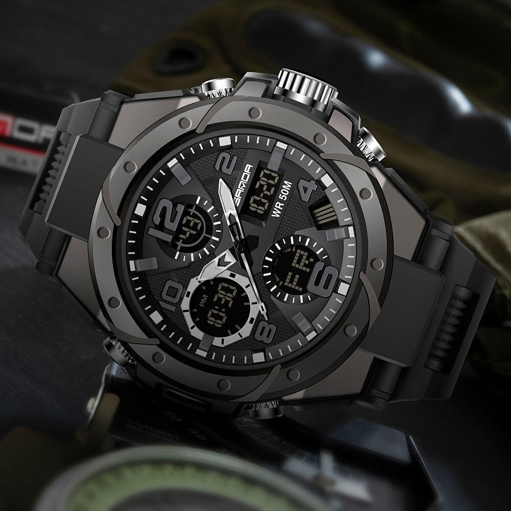 Watches : Waterdicht Heren Sporthorloge Chronograaf - Multifunctioneel Militair voor Outdoor in van Pantinoshop
