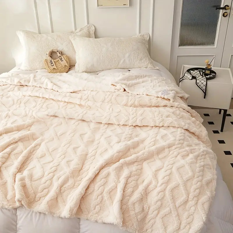 home & garden : FleeceBlanket - Warme Deken van Reistextiel Fleece - Grijs in van Pantino