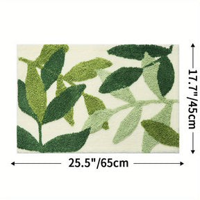 home & garden : Absorberende Badkamermat met Bladerpatroon in 45*65cm van Pantino