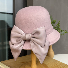 Bucket Hat : Hoed Wit - Koepel Emmer in Effen Kleur Roze Purper van Pantino