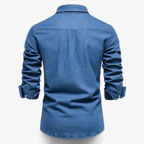 Men's Top Clothes : Spijkeroverhemd Axel voor Heren - Veelzijdig voor Alle Gelegenheden in van Pantino