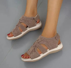 Sandals : Klassiek Wit Sandalen Dames - Elegante Sandalen voor een Tijdloze Stijl in Bruin van Pantino