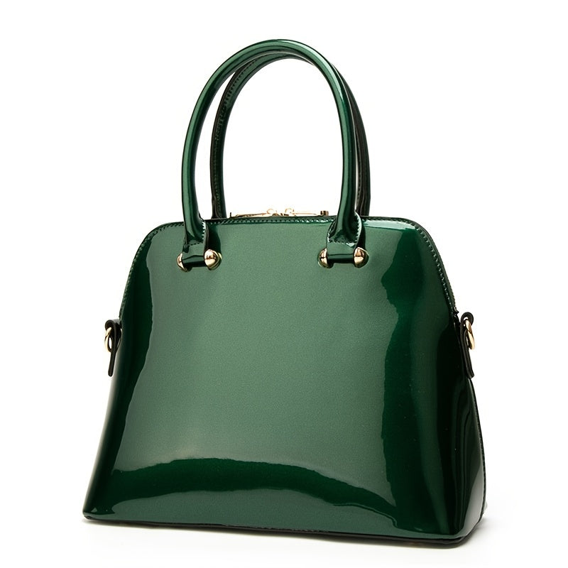 bags : Chique Glanzende Tas met Rits - Praktisch en Elegant voor Elke Dag - Zwart in van Pantino
