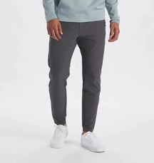 Pants : Victor Stretch Slang Zwart in Grijs van Pantino