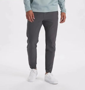 Pants : Victor Stretch Slang Zwart in Grijs van Pantino