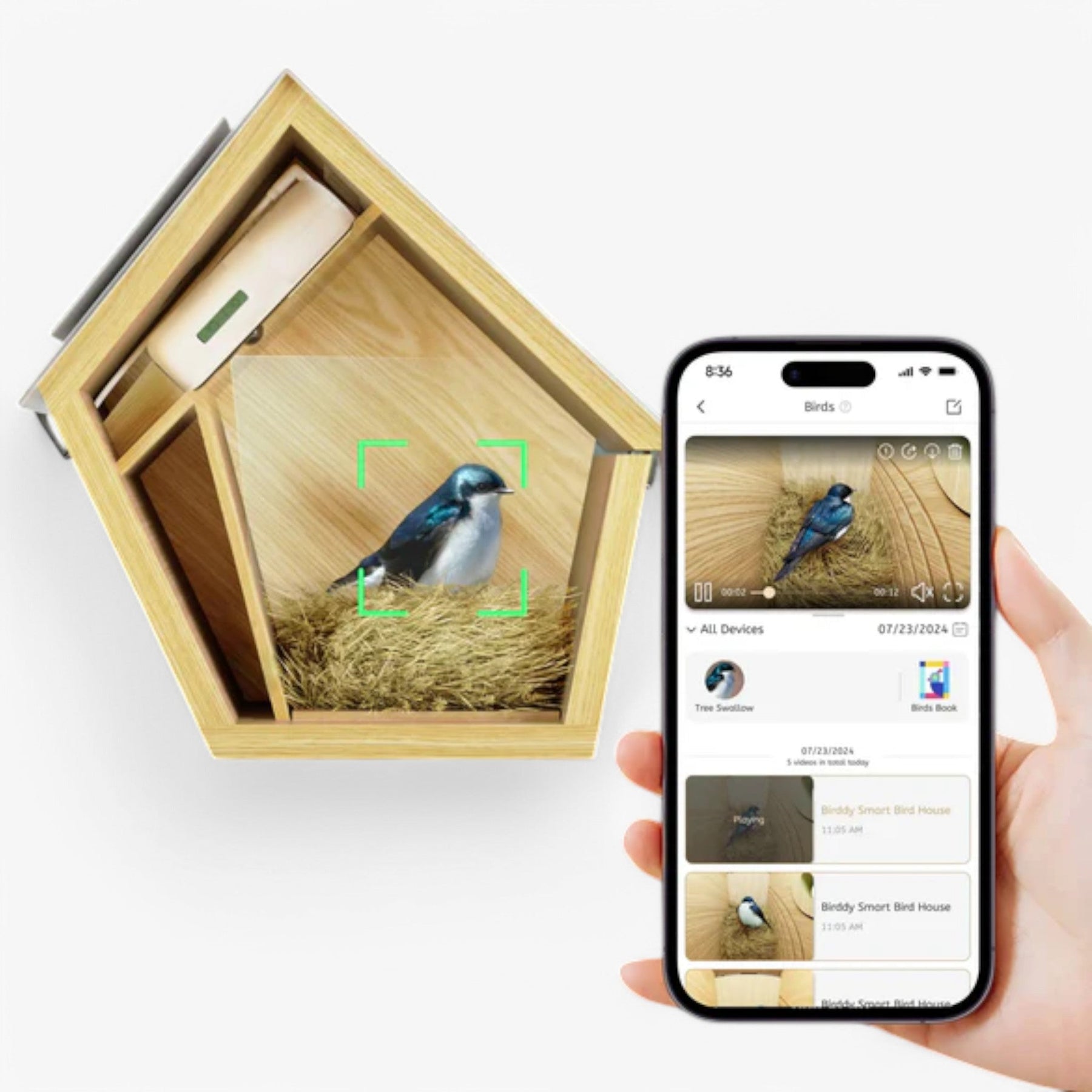 outdoor equipment : Reli Birddy Slank Vogelhuisje met Geavanceerde Technologie in van Pantino