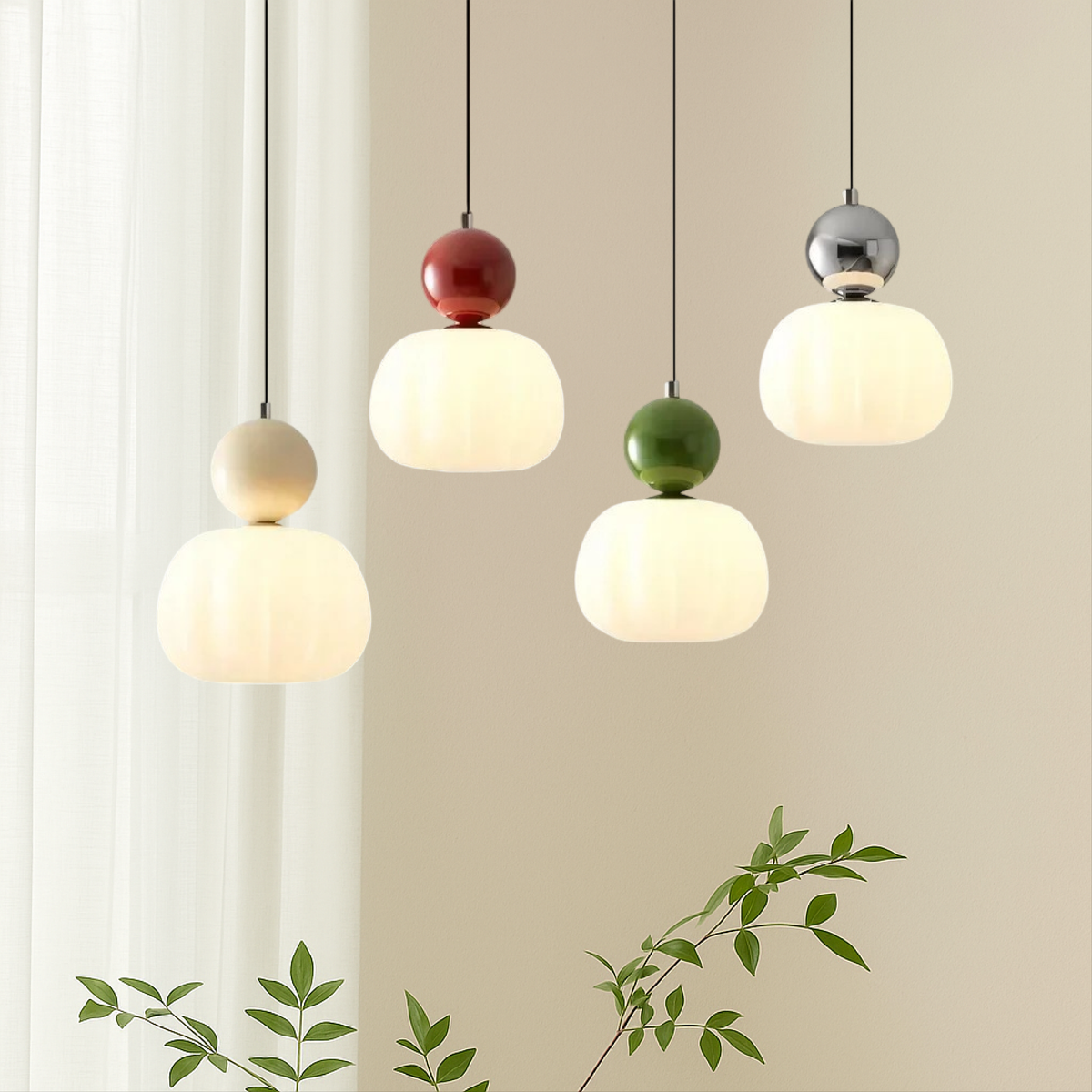 Art Deco Hanglamp - IJzer & Acryl, 1 of 3 Lichten