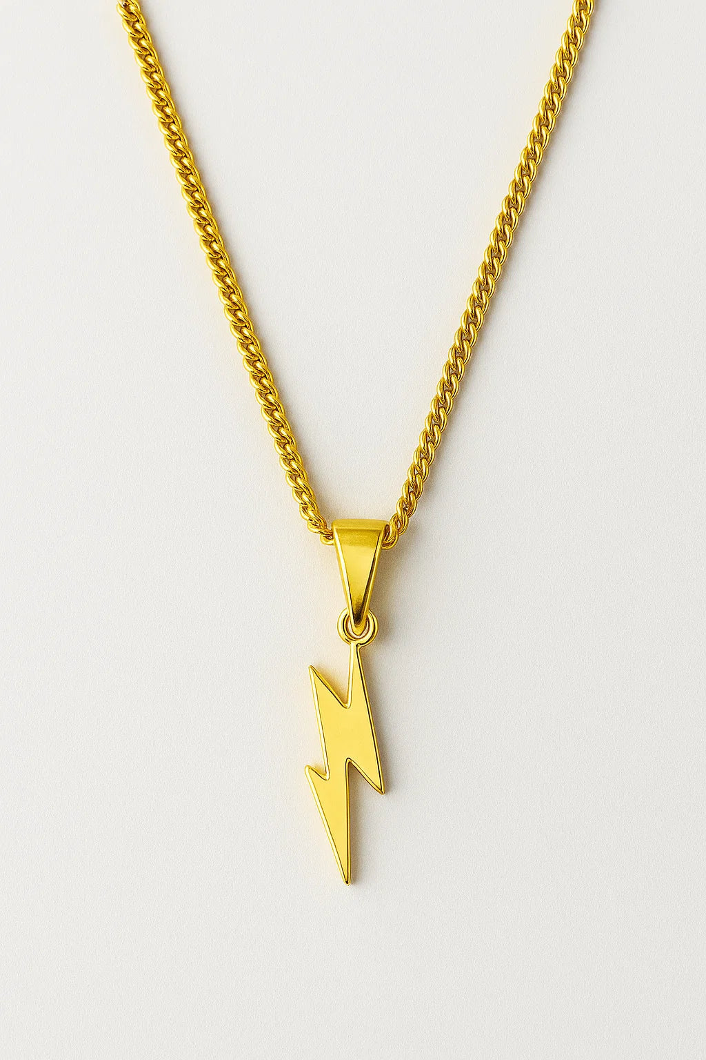 Necklace : Blitz Collier in Titanisch Staal - Elegant en Modern Sieraad voor Heren - Zilver in van Pantino