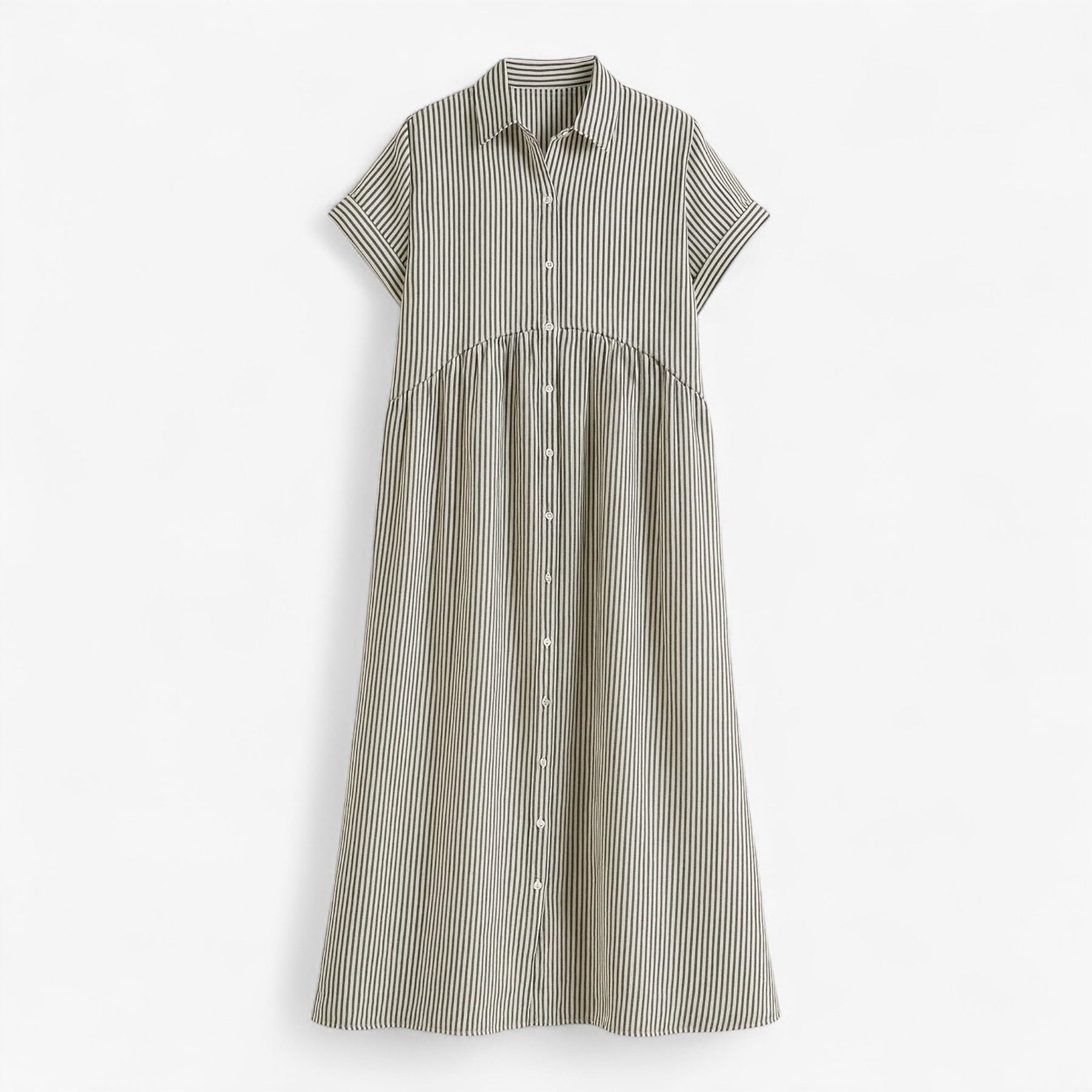 Dresses : Leggera e Leggera Dames Zomerjurk – Comfort in Scandinavisch Design in Grijs van Pantino