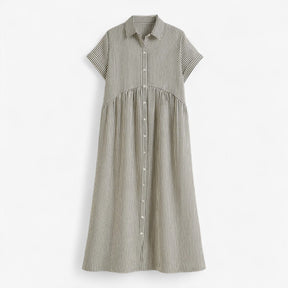 Dresses : Leggera e Leggera Dames Zomerjurk – Comfort in Scandinavisch Design in Grijs van Pantino