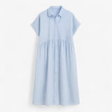 Light and Loose Women Summer Dress - Blue, Comfortable & Airy