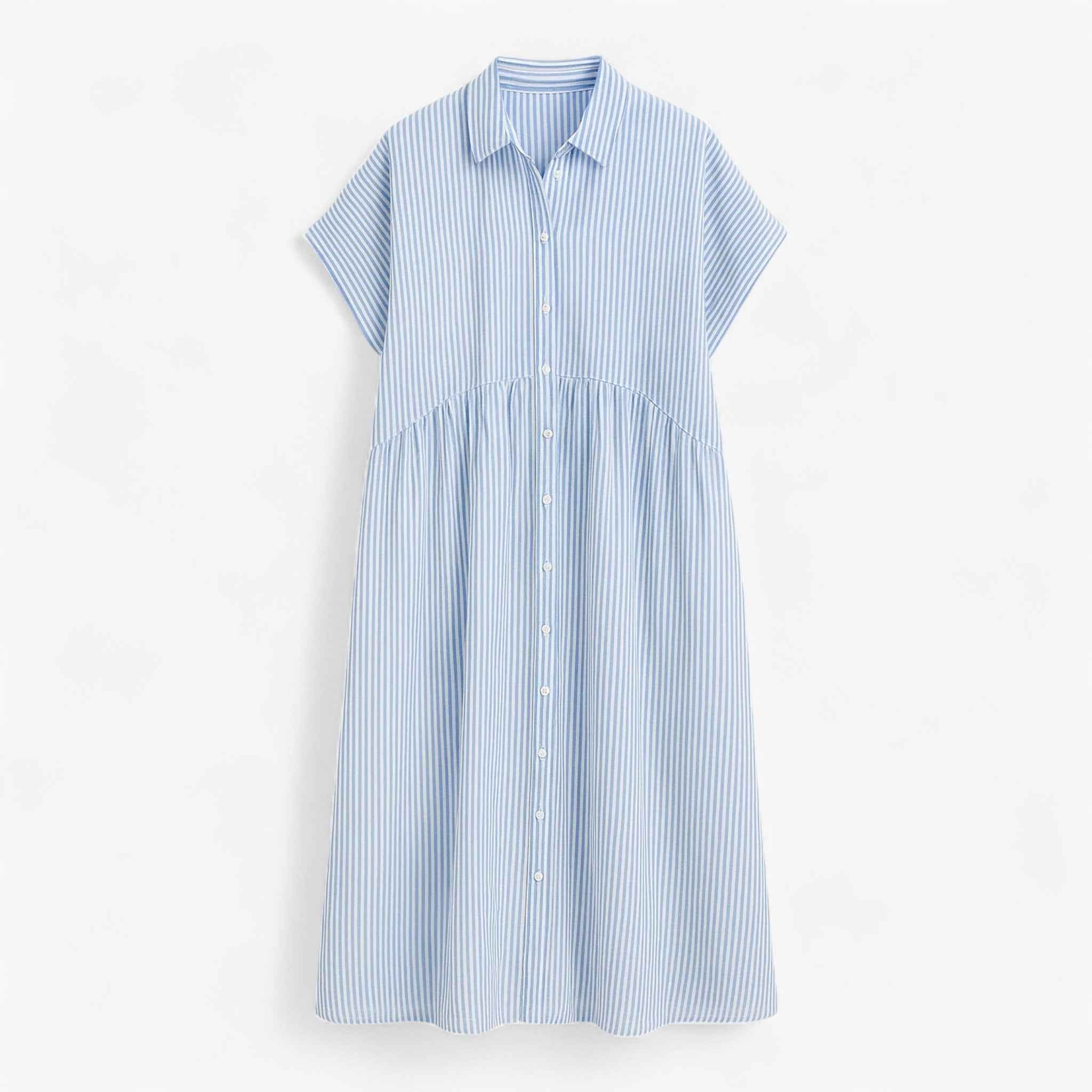 Dresses : Leggera e Leggera Dames Zomerjurk - Comfort in Scandinavisch Design in Blauw van Pantino