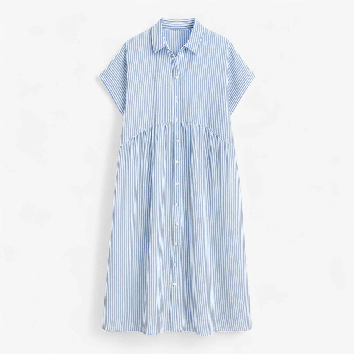 Dresses : Leggera e Leggera Dames Zomerjurk – Comfort in Scandinavisch Design in Blauw van Pantino