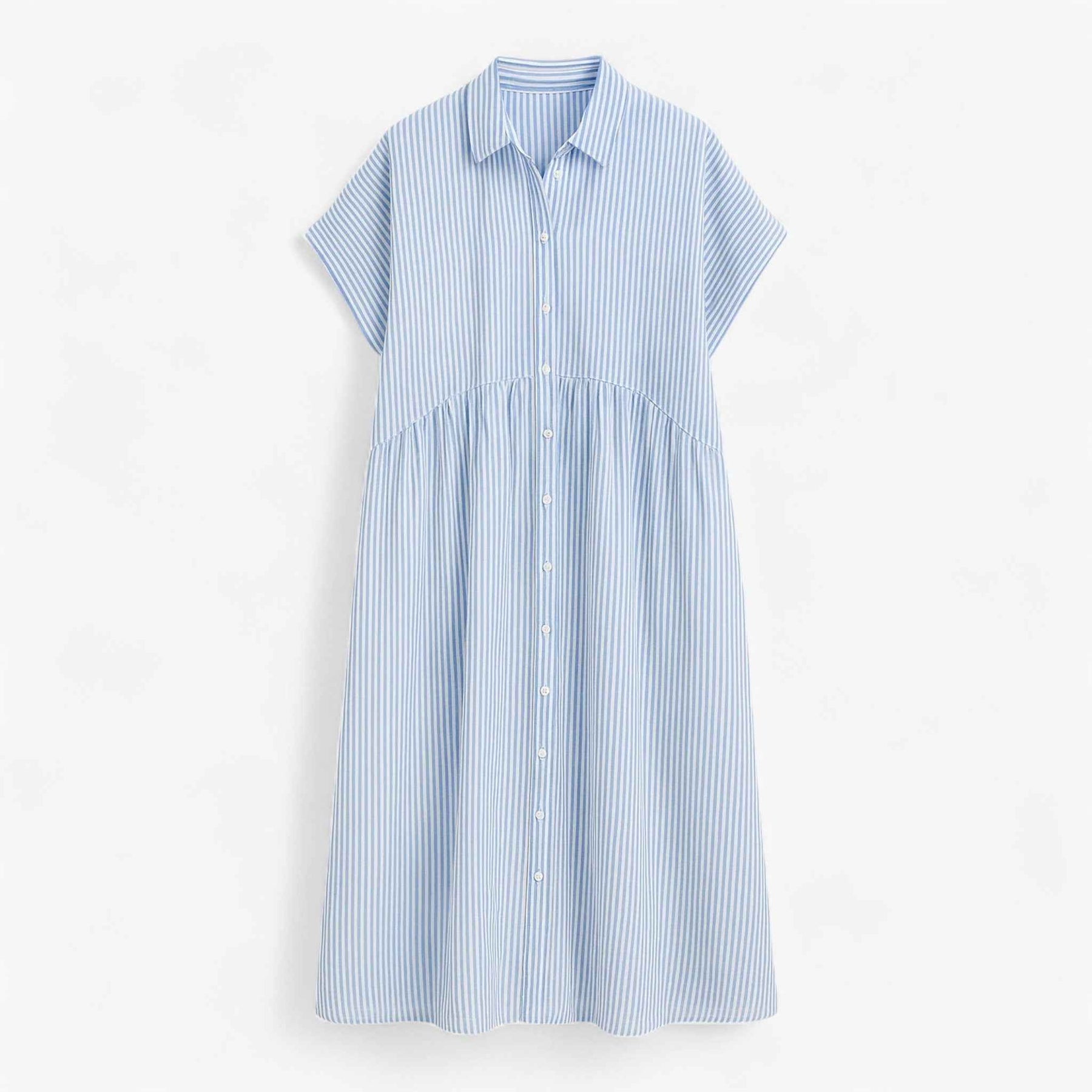 Dresses : Leggera e Leggera Dames Zomerjurk – Comfort in Scandinavisch Design in Blauw van Pantino