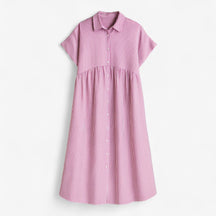 Dress : Let og Løs Sommerkjole Til Damer - Blauw in Roze van Pantino