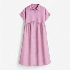 Dress : Let og Løs Sommerkjole Til Damer - Blauw in Roze van Pantino