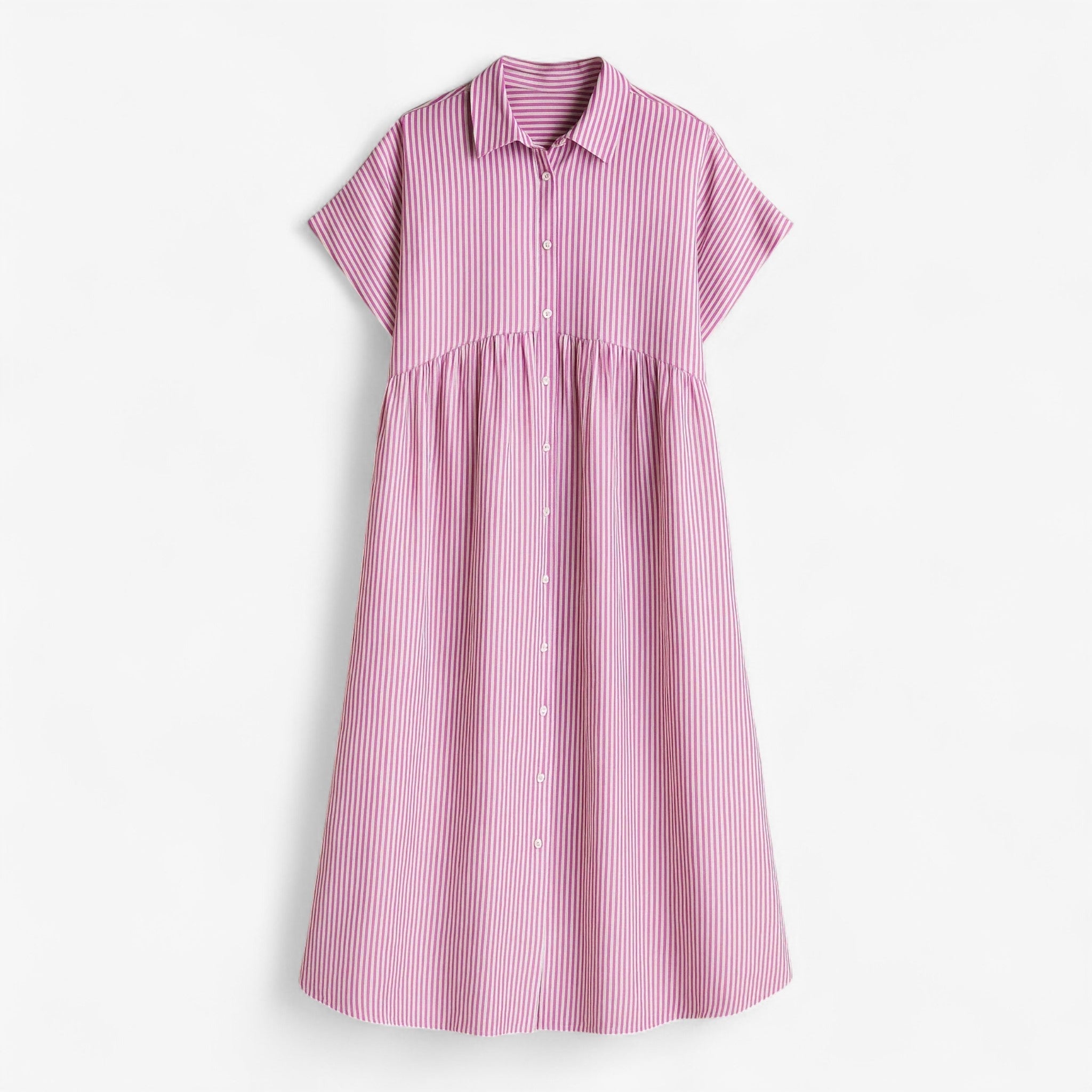 Dresses : Leggera e Leggera Dames Zomerjurk - Comfort in Scandinavisch Design in Roze van Pantino
