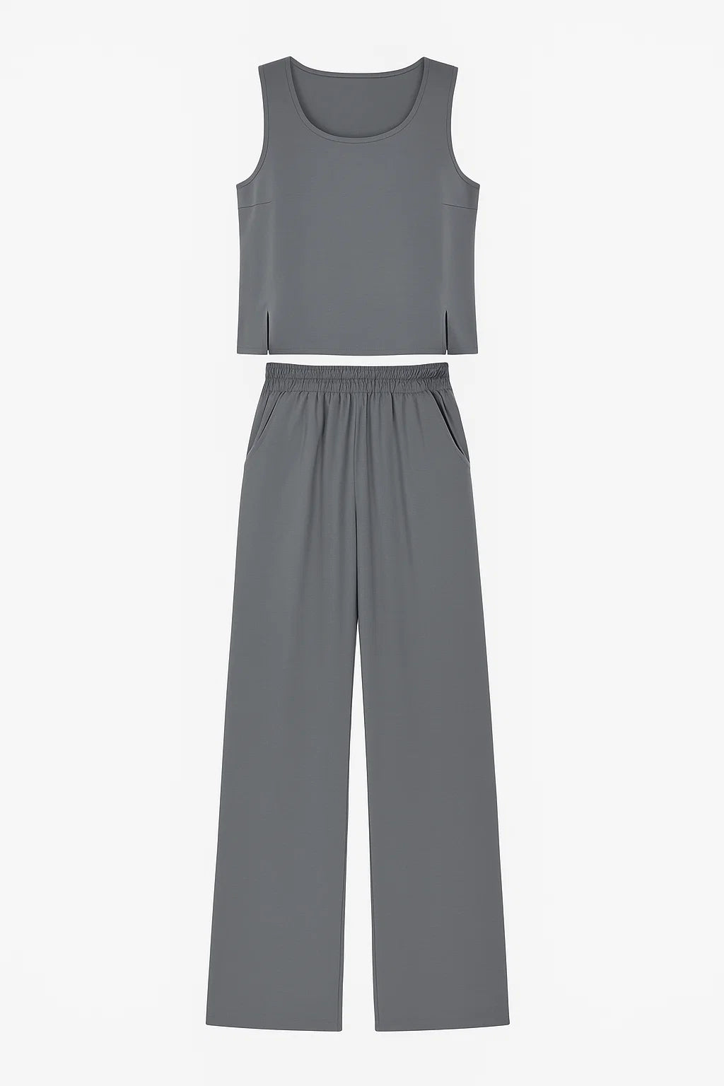 Women Set : Vrouwen Boho Twee Delige Set - Khaki in van Pantino