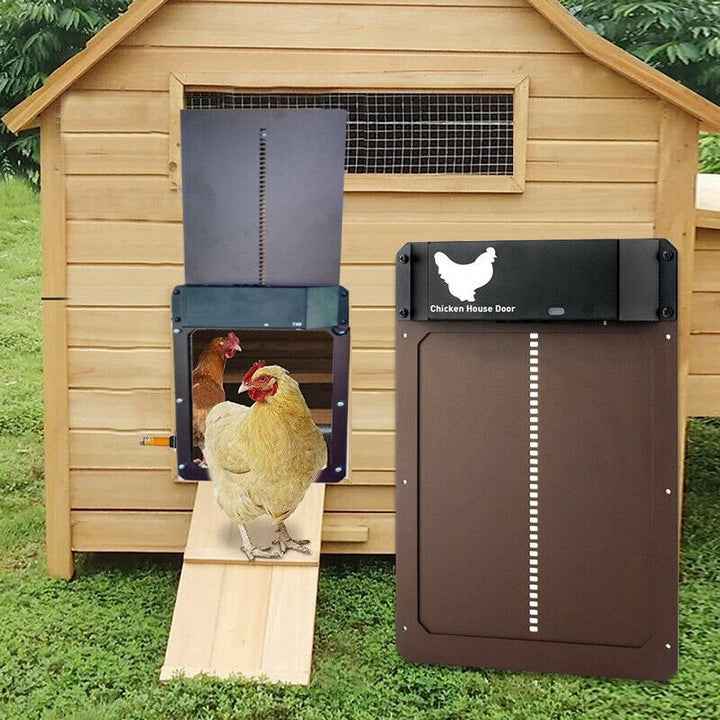 Chicken Coop Door : Automatische Solar Deur PRO+ voor Kippenhok - Lichtsensoren & Slimme Timer in van Pantino