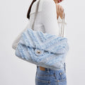 Denim Kettingtas Dames - Canvas Casual Stijlvol - Denim