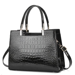 bags : Glossy Handtas - Bruin in van Pantino